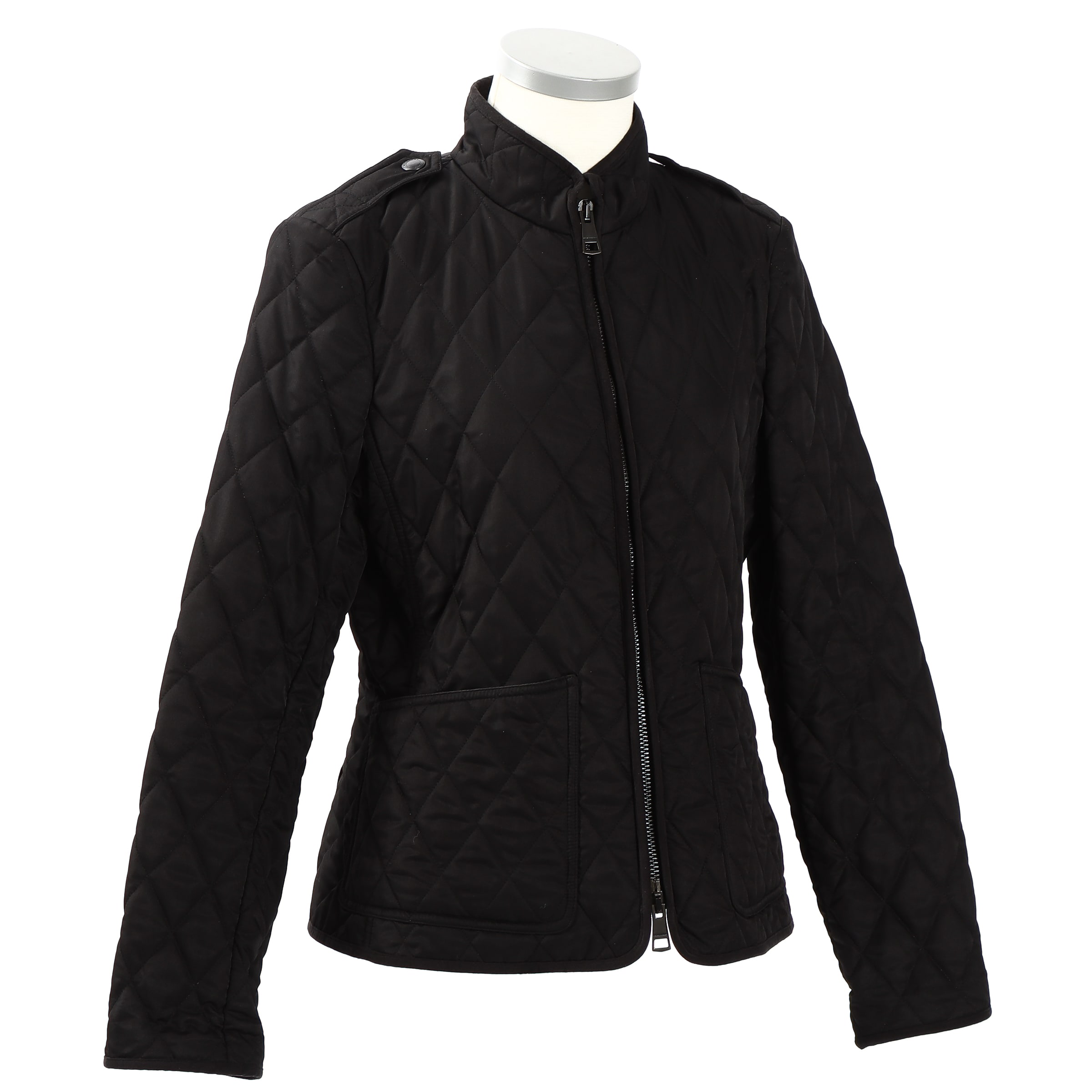 Burberry Brit black jacket with classic check, size S.