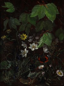 O.A. Hermansen. Forårsblomster og bøgeblade