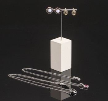 Samling smykker af sterlingsølv med diamanter (8)