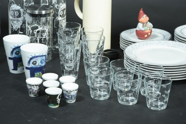 Stelton, Kähler, Aida Poul Pava m.m. Samling termokande, krus, glas m.m. (73)