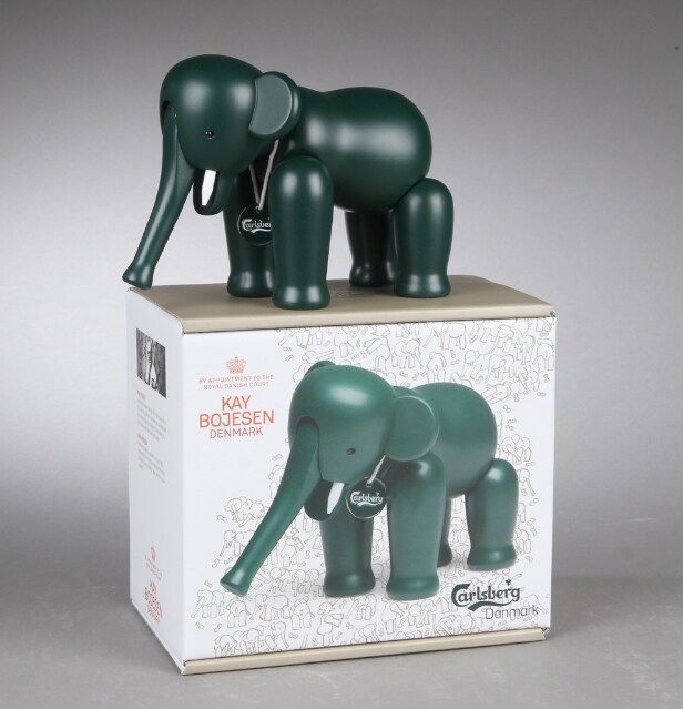 Kay Bojesen. Carlsberg grøn elefant limited edition, lavet i ca. 1500 stk