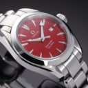 Omega 'Seamaster Aqua Terra Marui RED edition'. Ladies' watch in steel with red dial, approx. 1998
