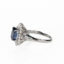 Sapphire and diamond ring in platinum, approx. 0.56 ct Size 54