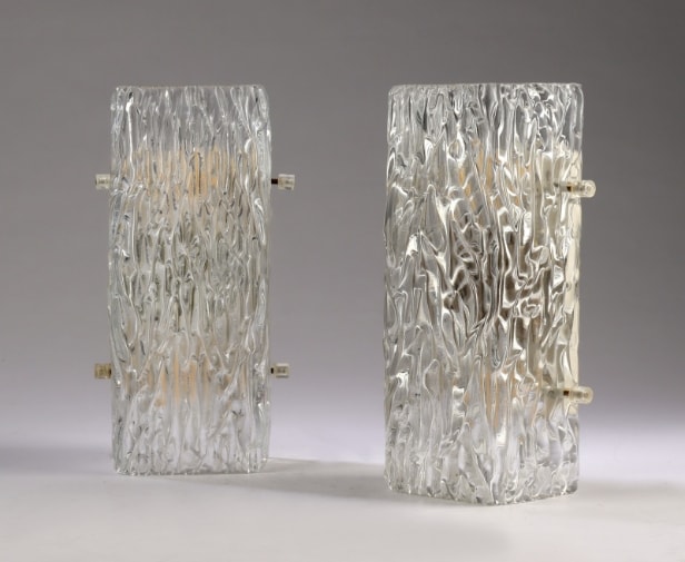 Kaiser. Et par væglamper af glas fra 70'erne (2)