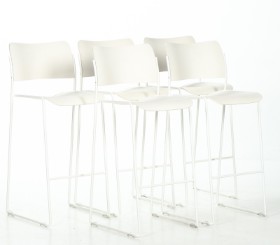 David Rowland, stackable bar stools model 40/4 (5)