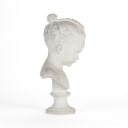 J. F. J Saly. Plaster bust, depicting a young girl with braids in her hair
