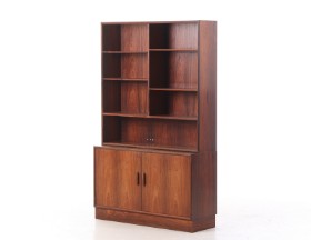 Danish furniture design. Two-part rosewood bookcase, 1960s (2)