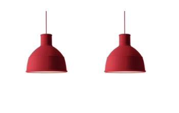 Form Us With Love for Muuto. To pendler model Unfold, dusty red (2)
