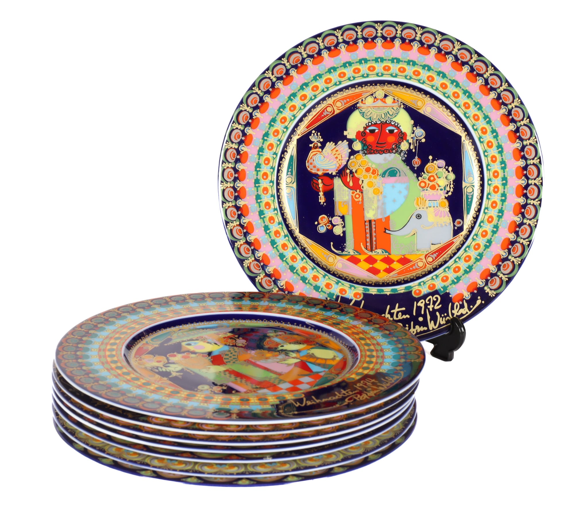 Bjorn Wiinblad. 'Weihnachten' plates (7)