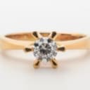Bræmer Jensen, Solitaire ring with brilliant of approx. 0.40 ct. TW/Plumbing