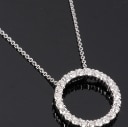 Katerina Pitzner. 'Infinity' Diamant-vedhæng, 18 kt hvidguld, str. medium m/ lang kæde, 2.00 ct.