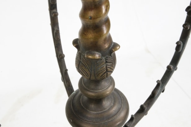 Chandelier, patinated bronze, 1900s