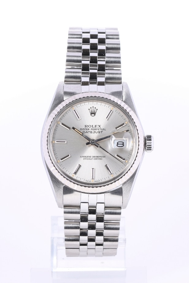 Rolex Oyster Perpetual Datejust. Herrearmbåndsur af stål ref. 16014