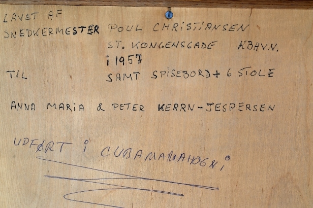 Cabinetmaker Povl Christiansen: Tableware cabinet made of Cuban mahogany from 1957.