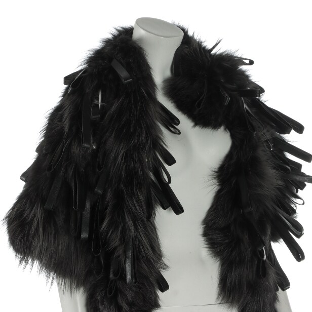7216 - Kopenhagen Fur. Unique cardigan made of fox and fabric. size 32