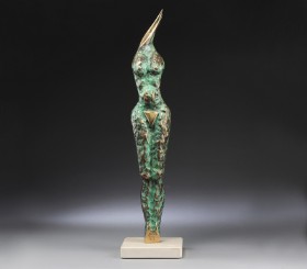 Stanis&#322;aw Wysocki. Female sculpture in partially patinated bronze (cd)