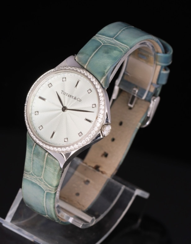Tiffany & Co. 'Metro'. Ladies' steel wristwatch with diamonds