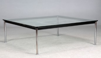 Le Corbusier. Kvadratisk sofabord glas - Lauritz.com
