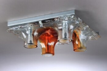 Italiensk loftslampe fra 70erne af Muranoglas