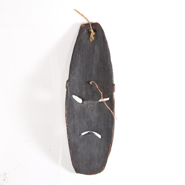 Oceania: Mask, Sepik of carved, partially painted wood with ...