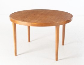 Round teak dining table (1+2)