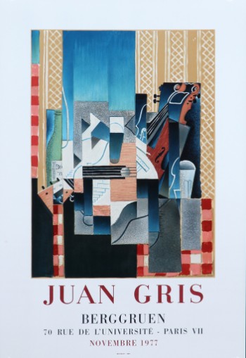 Juan Gris, efter. Fransk plakat fra Berggruen, 1977