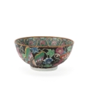Chinese 'famille noire' porcelain bowl, 1900s