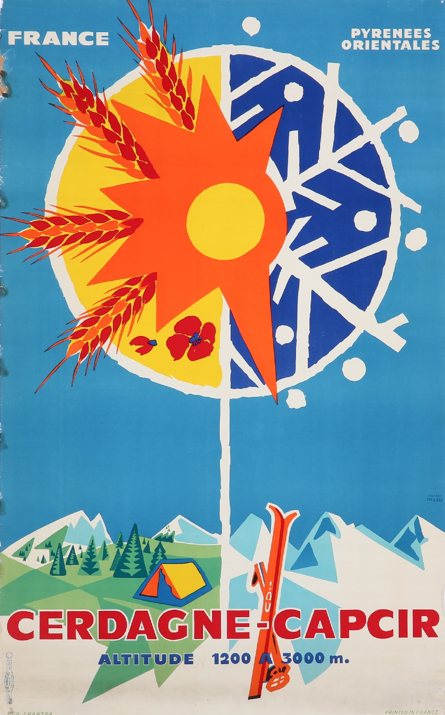 French poster, 'Cerdagne-Capcir', circa 1950s