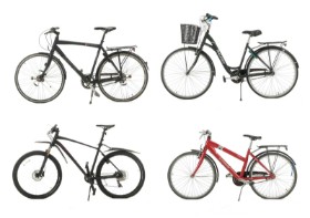 7593, 7592, 7516, 7594 - Samling cykler (4)