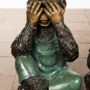 Skulpturer/figurer, de 3 vise aber, 'Ikke høre, ikke se, ikke tale'-aberne, bronze (3)