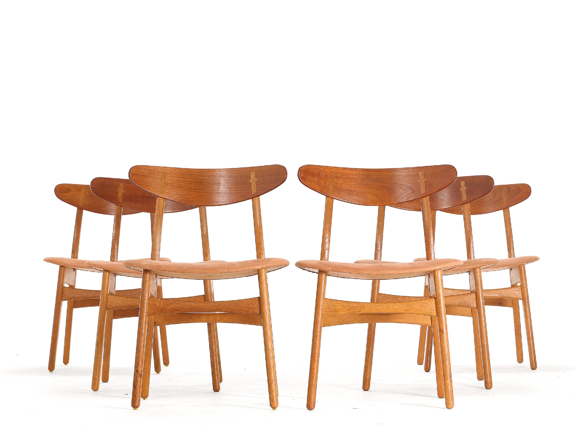 Hans J. Wegner for Carl Hansen: Set of six chairs model CH 23