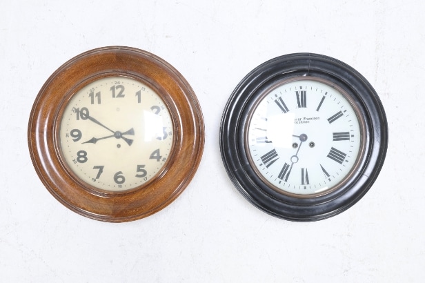 Valdemar Frandsen and Junghans: Two wall clocks, circa 1920 (2)