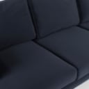 YFP by Wendelbo. 3-pers. sofa model 056, blå velour, egetræ