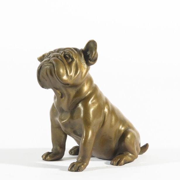 Bronzeskulptur, fransk Bulldog.
