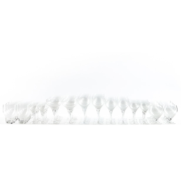 Bjørn Wiinblad for Rosenthal/Studio-Line. Lotus glass set for 12 people. (86)