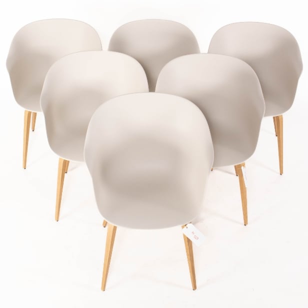 655. GamFratesi for Gubi. Six armchairs model Bat Dining Chair (6)