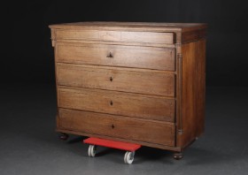 Baroque oak chest of drawers, 19th century.