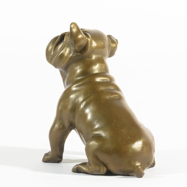 Bronzeskulptur, fransk Bulldog.