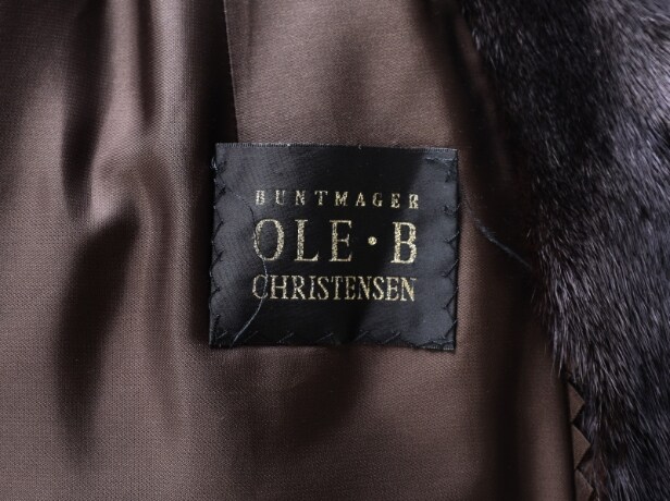 Ole B. Christensen: Brown mink coat, approx. str. 44