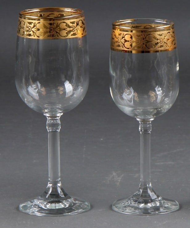 Italienske glas med guldkant (51)