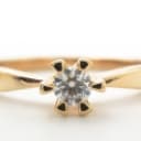 Solitaire ring with brilliant-cut approx. 0.25 ct, 14 ct. gold, size 60