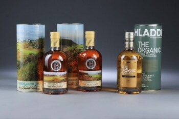 Whisky. 2 fl.Bruichladdich Links samt 1 fl. Bruichladdich Organic (3)
