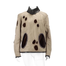 7141 - Wiboe Projects for Kopenhagen Fur. Anorak bluse med mink applikationer. str. 34/36