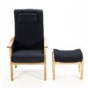 Danish furniture manufacturer: Otium armchair with stool, oak (2)
