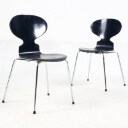 Arne Jacobsen. Myren. Seks spisestole / stabelstole, model 3101 (6)