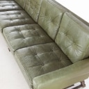 Svend Skipper. Four-seater sofa in green leather