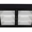 Wall-hung display cabinet, black lacquered.