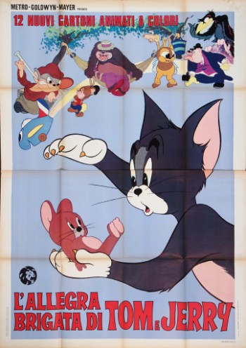 Stor, italiensk plakat, Tom e Jerry, i to dele, 1972 (2)