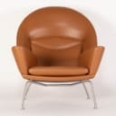 H. J. Wegner. Armchair and stool, model Oculus (2)