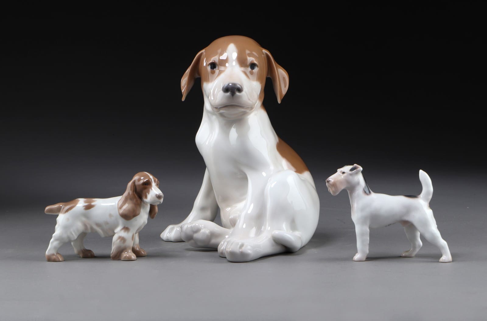 Figurine Royal Copenhagen N°2172 – Cocker Spaniel Debout – Bing & Grondahl – Porcelaine